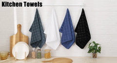 Olanly 100% Cotton Kitchen Towel Super Soft and Absorbent Household Cleaning Cloth Reusable Daily Dish Rags Thickened Dish Cloth