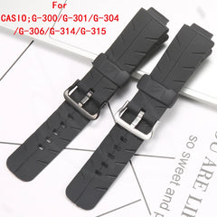 Resin Watch Strap Suitable for Casio G-300 G-301B G-350 G-306X G-315 Men's Band Rubber Replacement Bracelet Watch Accessories