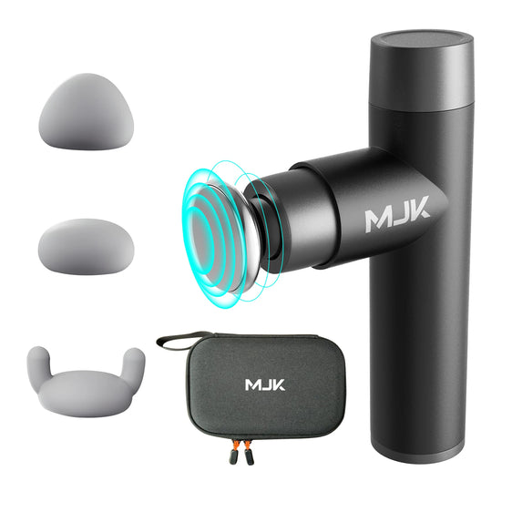 Mini Massage Gun, Percussion Deep Tissues Muscle with Heat, Portable Full-Metal Massage Gun with 3 Interchangeable Heads, Gifts