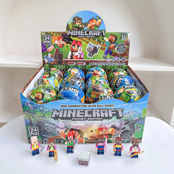 New Cartoon Mc My Block World Magnetic Pixel Assembly Blocks Blind Box Educational Toys Children'S Gift Puzzle Toy Figure