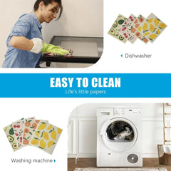 High Quality Reusable Cellulose Sponge Cloth Colorful Printing Swedish Dishcloths Durable Cleaning Rag