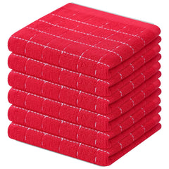 Olanly 100% Cotton Kitchen Towel Super Soft and Absorbent Household Cleaning Cloth Reusable Daily Dish Rags Thickened Dish Cloth