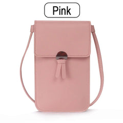 Women's Messenger Pu Leather Touch Screen Mobile Phone Wallet Female Retro Buckle Small Wallet Stonego Wallet
