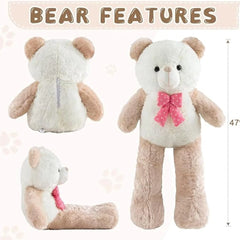 Big Teddy Bear 4 Feet Jumbo Stuffed Animals,Giant Stuffed Teddy Bear Plush Toy,Birthday,Christmas,Valentine's Day 47 Inch