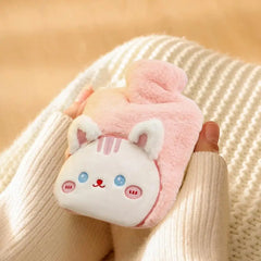Hot Water Bottle With Soft Cover Hand Feet Warmer Cold Water Bottle Animal Cover Portable Cold Weather Warmer For Menstrual