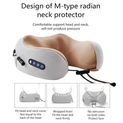 JianYouCare Portable U-shaped cervical Vibrator massage pillow heating 3D kneading Shiatsu Shoulder massager neck protector home