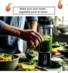 New Portable Juicer Dual-use Juice Cup USB 4000mAh Battery Indoor Outdoor Fruit Blender 300W Smoothie Juice Bottle Cup Blender