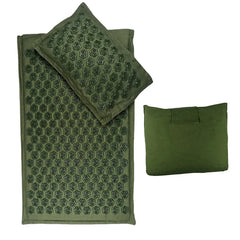 74*44cm Nature Linen Coconut Palm Massage Yoga Mat Sport Pillow Mat with Bag Lotus Spike Acupressure Mat Cushion Accupresure Mat