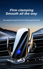 15W Car Wireless Charger Magnetic Automatic Car Mount Phone Holder For iPhone Xiaomi Samsung Infrared Induction Fast Charging