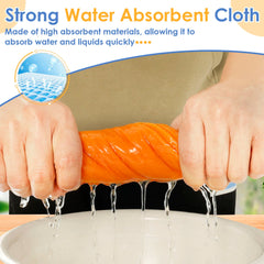 16/8 Pcs Ultra Absorbent Cleaning Shammy Reusable Kitchen Wipe Rags Household Bathroom Car Cleaning Towels Multi-Purpose