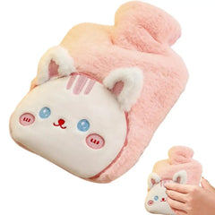 Hot Water Bottle With Soft Cover Hand Feet Warmer Cold Water Bottle Animal Cover Portable Cold Weather Warmer For Menstrual