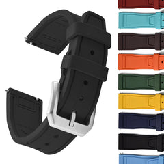 FKM Fluororubber Watch Band 20/21/22mm Quick Release Waterproof Replacement Strap For Rolex Dive Huawei Samsung Smartwatches