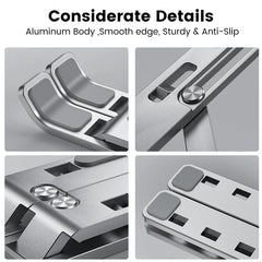 Aluminum Alloy Laptop Holder Stand Adjustable Foldable Portable for Notebook Computer Bracket Lifting  Non-slip Holder