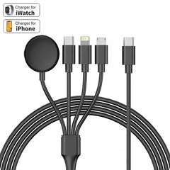 For iPhone 14 13 12 11 15 Pro Max USB Charging Date Cable 4 in 1 Magnetic Wireless Charger For Apple Watch 8 Ultra 7 6 SE 5 4 3