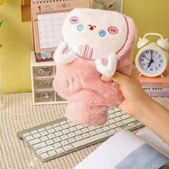 Hot Water Bottle With Soft Cover Hand Feet Warmer Cold Water Bottle Animal Cover Portable Cold Weather Warmer For Menstrual