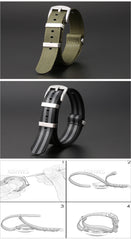 High End Soft Nylon Replacement Strap for Omega/Rolex/Seiko Watch Band Accessories 18mm 20mm 22mm 24mm Bracelet
