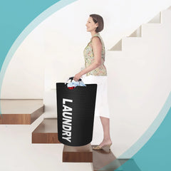 Large Laundry Basket 90L Collapsible Laundry Bag with Padded Handles Waterproof Dirty Clothes Hamper for Laundry Hamper Basket