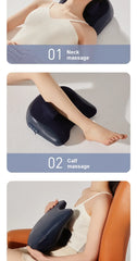 JAIYORL Trapezius Electric Massage Pillow Wireless Car And Home Massager Heating Waist Neck Leg Cervical Shiatsu Kneading