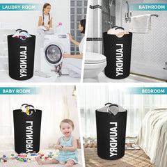 Large Laundry Basket 90L Collapsible Laundry Bag with Padded Handles Waterproof Dirty Clothes Hamper for Laundry Hamper Basket