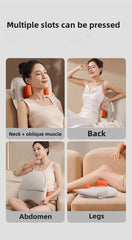 JAIYORL Trapezius Electric Massage Pillow Wireless Car And Home Massager Heating Waist Neck Leg Cervical Shiatsu Kneading