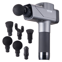 SucceBuy Massage Gun Deep Tissue Percussion Muscle Massager for Athletes w/ 8 Speed Levels 6 Massage Heads 16V 2500mAh Batteries