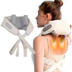 Tuhopeta 6D Neck Shoulder Back Massager Deep Tissue Back Massage DeviceKneading Squeeze Tense Massager Trapezius Muscle Massage