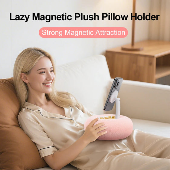 New Plush Pillow Magnetic Phone Bracket  Adjustable Angle Desktop Stand For Live Straming Video Chat Tiktok smartphone Holder