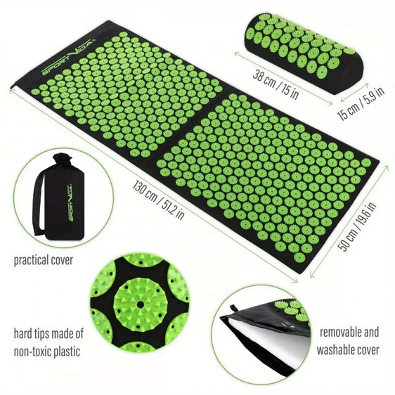 Lotus Flower Sponge Acupressure Mat Set for Yoga Acupoint Massage Matting