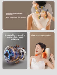 JAIYORL Trapezius Electric Massage Pillow Wireless Car And Home Massager Heating Waist Neck Leg Cervical Shiatsu Kneading