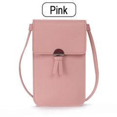 Women's Messenger Pu Leather Touch Screen Mobile Phone Wallet Female Retro Buckle Small Wallet Stonego Wallet