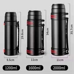 Large Capacity Thermos Bottle Outdoor Thermal Insulation Water Bottles Stainless Steel Travel Mug for Coffee Keep Hot Cold Drink