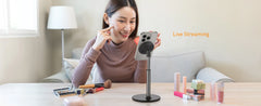 Magnetic Desk Phone Stand for iPhone16 15 14 13/12 - Phone Holder Dock with 360°Rotation, Height&Tilt Adjustable for Office/Home