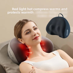 Electric Cervical Massage Bed Pillow Shiatsu Neck Shoulder Relaxation 3D Deep Tissue Kneading Waist Legs Ideal For Home Office