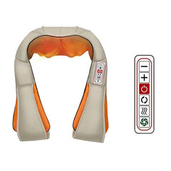 3D Kneading & Shiatsu Massage Shawl Pillow with Heat Therapy - Portable Neck Shoulder Back Massager for Home, Office Use - Relie