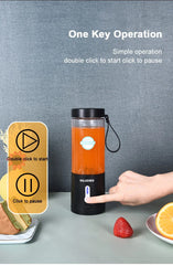 530ML Electric Juicer Portable Smoothie Blender USB Rechargeable Multifunction Fruit Mixer Machine Mini Juicer Maker Blender Cup