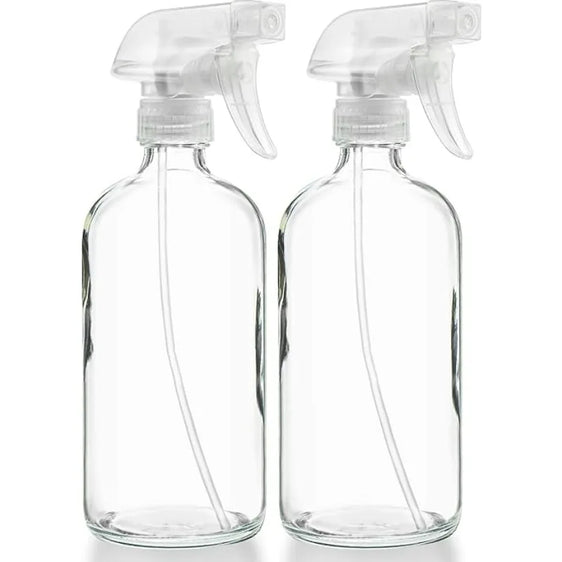 2pcs 250/500ml Glass Empty Spray Bottles  Refillable Reusable Essential Oils Plants Cleaning Hair Cosmetic Pump Liquid Dispenser