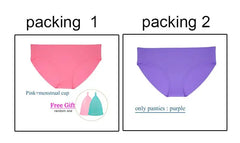 Elastic Silicone Beach Solid Waterproof Soft Women Panties Non Toxic Leakproof Menstrual Briefs for Swimming & Gift Mestrual Cup