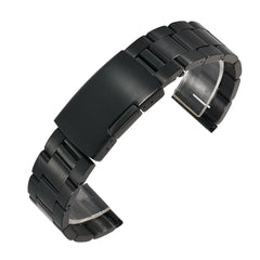 Stainless Steel Watch Strap 18mm 20mm 22mm 24mm 26mm 28mm 30mm Folding Buckle Strap Men Replacement Wristwatch Band Accessories