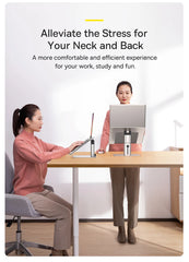 Baseus Laptop Stand for Macbook Air Pro Foldable Aluminum Vertical Notebook Stand Scalable Adjustable Support Tablet Kickstand