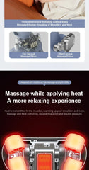 JAIYORL Trapezius Electric Massage Pillow Wireless Car And Home Massager Heating Waist Neck Leg Cervical Shiatsu Kneading