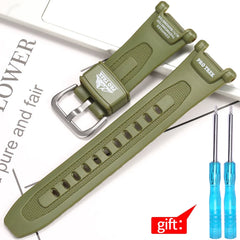 Watch Accessories Suitable for Casio Proterk PRG-240 PRG-40 Resin Watch Band 10631626 Replacement Wirstband Strap Bracelet