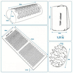 Lotus Flower Sponge Acupressure Mat Set for Yoga Acupoint Massage Matting