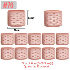 12pcs/set Extra Large Aluminum Core Rollers Hook & Loop Fast Heating Big Self Grip Air Bang Sleep Magic Heatless Curls 74mm 1924
