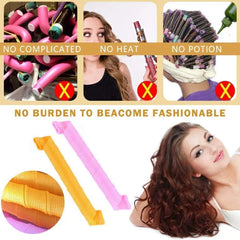 Heatless Hair Curler 10/12 pcs No Heat Hair Curls Ribbon Rollers Sleeping Soft Headband Hair Curlers Woman Hairs Styling Tools