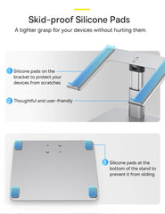 Baseus Laptop Stand for Macbook Air Pro Foldable Aluminum Vertical Notebook Stand Scalable Adjustable Support Tablet Kickstand