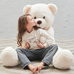 Giant Teddy Bear  4 Feet Stuffed Animal Stuffed Bear Baby Shower Life Size Large Teddy for Girlfriend Boyfriend Wife Children