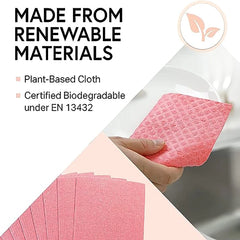 Kitchen Dishcloths, Reusable Paper Towels for Counter and Dishware - Eco-Friendly Cellulose Sponge Cloths