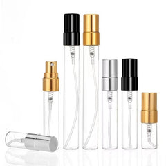 30/50pcs 100pcs 2ml/3ml/5ml/10ml Glass Refillable Perfume Bottle Empty Spray Bottle Atomizer Perfume Bottles  Metal spray bottle