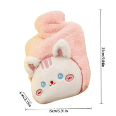 Hot Water Bottle With Soft Cover Hand Feet Warmer Cold Water Bottle Animal Cover Portable Cold Weather Warmer For Menstrual