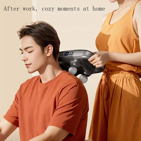 8-Head Deep Tissue Massager Gun USB Rechargeable Full Body And Neck Massage Ideal Gift for Athletes Friends And Family